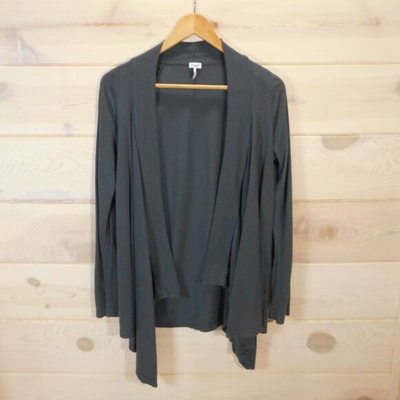 Splendid Women's size M Jersey Knit Cardigan Gray Open Front - Picture 1 of 9